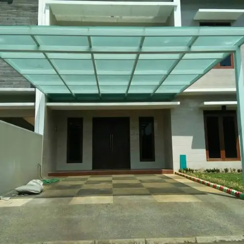Kanopi Kaca Tempered 10mm di  batang